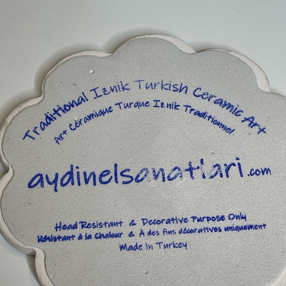 AYDIN LARGE TURKISH CERAMIC COASTER - Picture 5 of 6